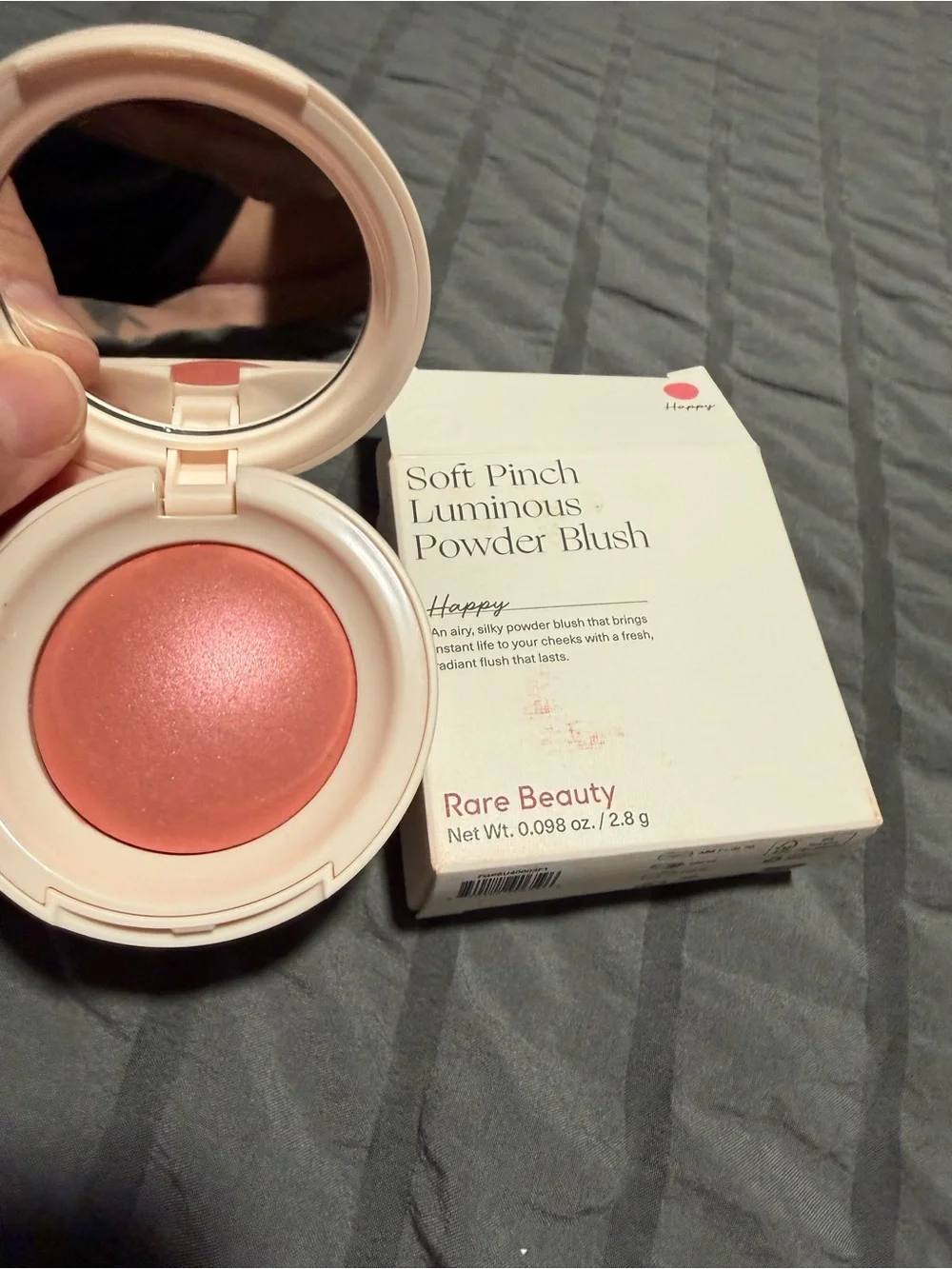 Rare Beauty Soft Pinch Luminous Powder Blush — Coral Pink (Happy)